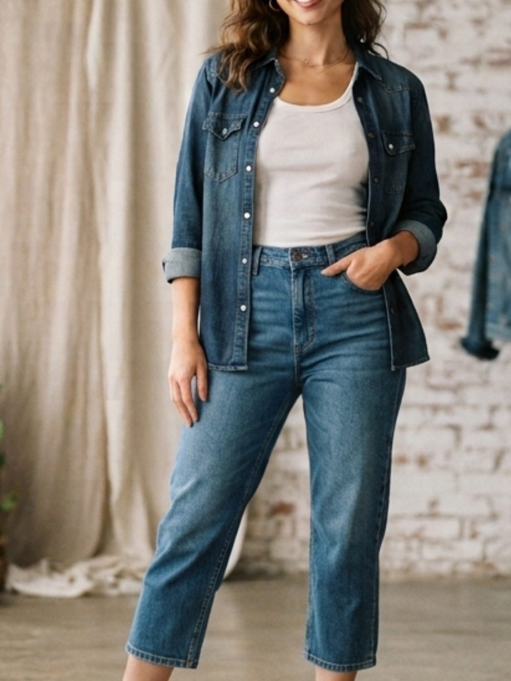 Levi's Mid Wash Ankle Crop Knicker Jeans - Woman's Size 8